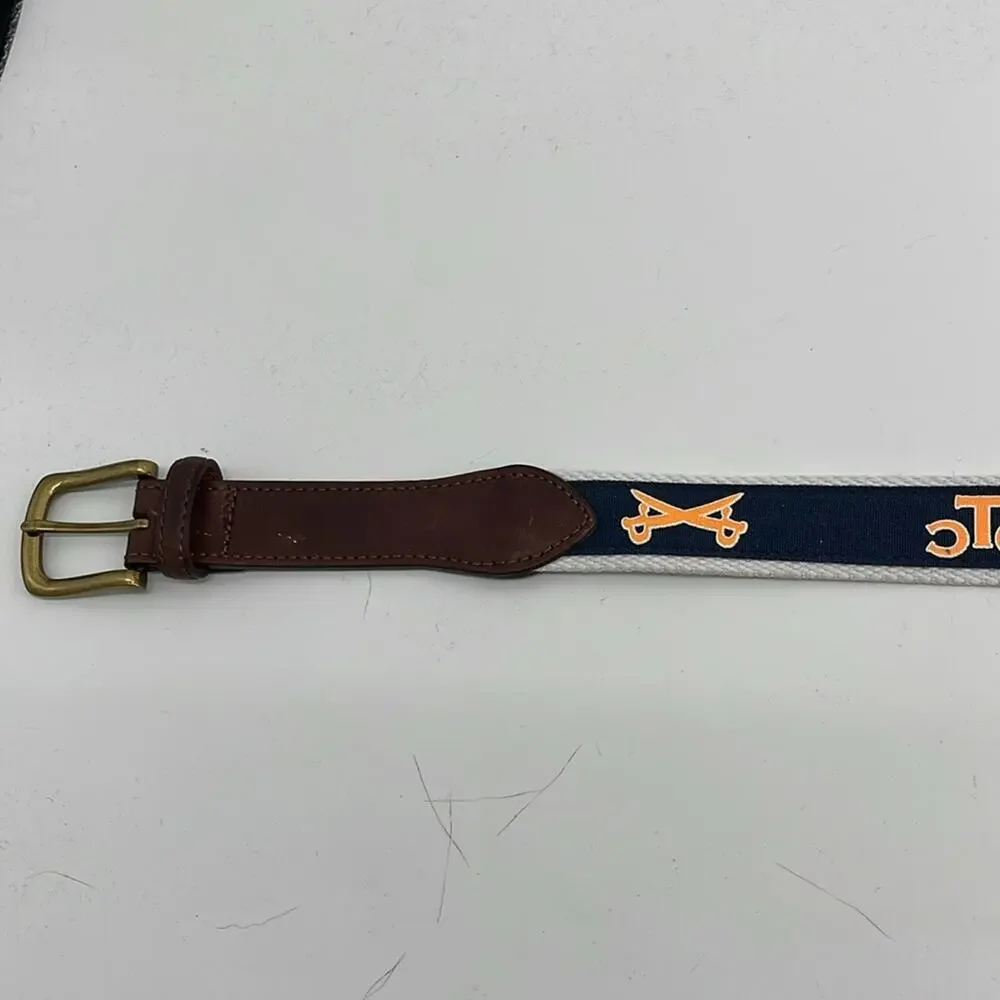 Smathers & Branson University of Virginia Cavaliers leather webbing woven belt